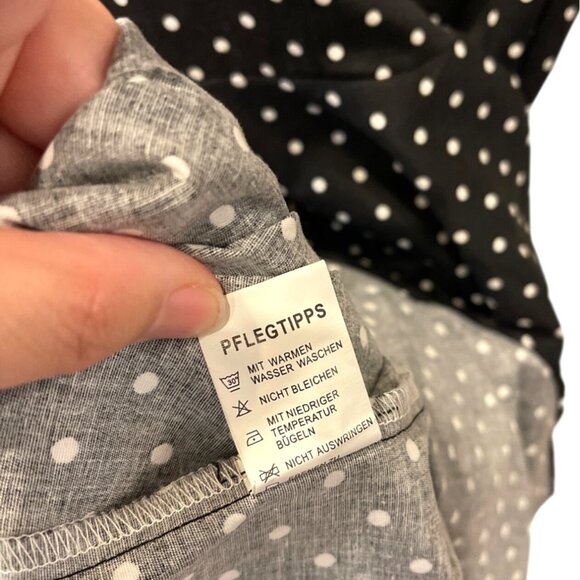 Grace Karin Polka Dot Dress Sleeveless Black White Fit and Flare Pin Up 60s Sz M - Picture 10 of 11